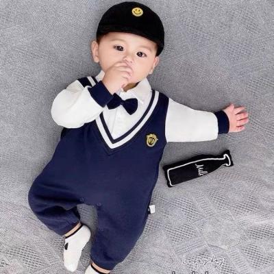 China Cute 2023 New Design Children's striped climbing clothes Baby jumpsuit unisex children casual cloth baby romper in stock for sale