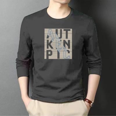 China Anti-wrinkle Customization t -shirt long sleeve men's t basic t-shirts casual gym fit slim v neck t shirts for men for sale