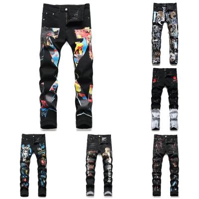 China Other Custom Jeans Wide Leg Men Baggy Street wear Wash Black Jeans for sale