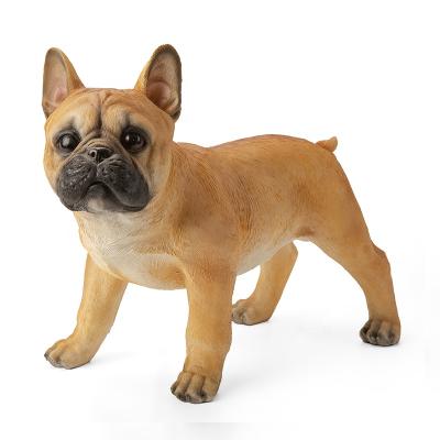 China Economical China Custom Design Realistic Animal French Bulldog Figurine Resin Dog Decor Home Decoration Gift for sale