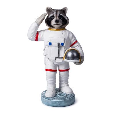 China Simple Modern Astronaut Spaceman Resin China Astronaut Raccoon Crafts Creative Home Ornament Decorations for sale