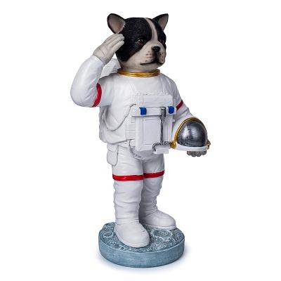 China Exquisite Creative Modern Astronaut Home Indoor Supplies China Decoration Dog Resin Crafts for sale