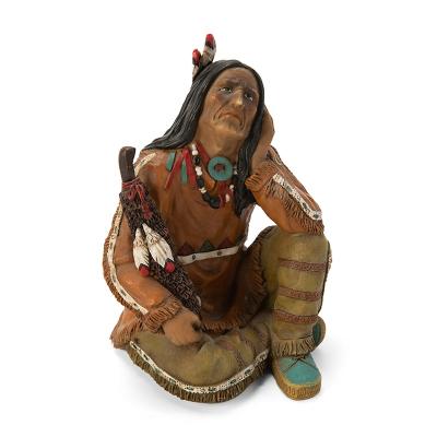 China China Indians Craft Supplies Sit Sculptures Home Decoration For Resin Home Art for sale