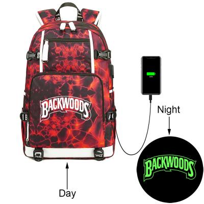 China With USB Great Price LuminousNew Backwoods Type Waterproof Custom Nylon Laptop Backpack Bag for sale