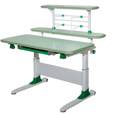 China Sales Environmental Material Cheap Height Adjustable Kids Learning Desk Ergonomic Kids Study Table With Shelf for sale