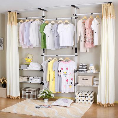 China Easy Assemble Wholesale Ceiling Mounted Hanger Racks DIY Simple Vertical Standing Storage Shelves Cabinet for sale