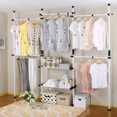 China Easy Assemble Best Quality Ceiling Mounted Clothes Drying Racks Wardrobe Garment Hangers Vertical Standing Storage Cabinet for sale