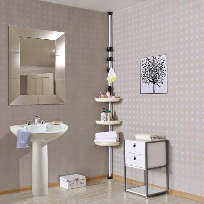 China Space Saving Adjustable Noise Sales Bathroom Corner Storage Shelf Shampoo Rack for sale