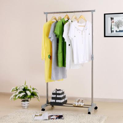 China Easy Assemble Hot Sales Stainless Steel Coat Clothes Movable Easy Drying Garment Racks Hanging Shelf for sale