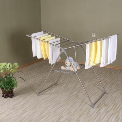 China Easy Assemble Portable Coat Dryer Clothes Stainless Steel Foldable Airer Dress Drying Racks With Good Quality for sale