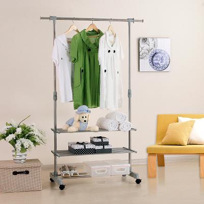 China Easy Assemble Adjustable Stainless Steel Clothes Rack Balcony Hanging Racks For Sales for sale