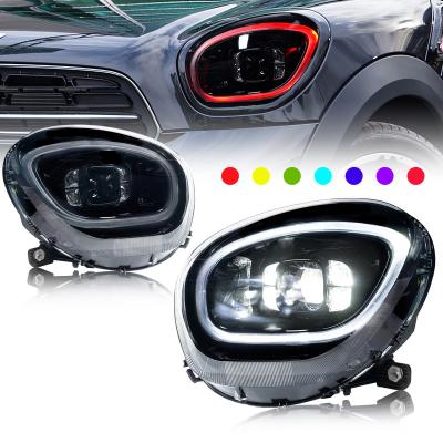 China PP+ABS New RGB Led Headlight For 2007-2016 Mini Cooper R60 Led Light With High Beam Daily Light Lower Beam Main Lamp for sale