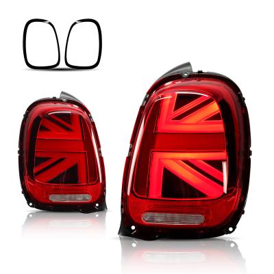 China PP+ABS For 2014-UP MINI Cooper F55 F56 F57 Union Jack Rear Lights Assembly With Sequential Turn Signal Light Driver And Passenger Side for sale