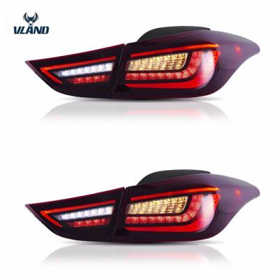 China VLAND White LED Reverse Light Manufacturer For Elantra 2011-2017 5th Generation Car LED Turn Signal Sequential Backlight Tail Lamp For Hyundai Elantra for sale