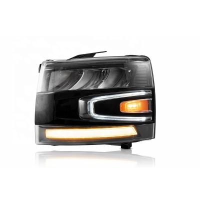 China Archaic Full LED Courtesy Light For 2007-2013 Silverado Headlight Assembly 1500 2500HD 3500HD Reflector Headlight For Chevrolet Silverado for sale