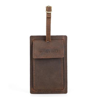 China Store Credit Cards Customized Suitacases Hang Label Tag Airplane Luggage Genuine Leather Bag ID StrapTravel Luggage Tag for sale