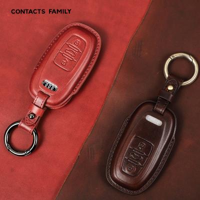 China Fashion CONTACTS Leather FOB Keyless Entry FAMILY Dropshipping Remote Car Cover Case For Audi A4 RS4 R8 A5 RS5 S8 A6 RS6 R8 A7 RS7 for sale