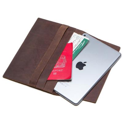 China Outdoor Personalized Rustic Genuine Leather Laptop Sleeve Case Pocket iPad Air3 Mini 7.9 Inch Sleeve for sale