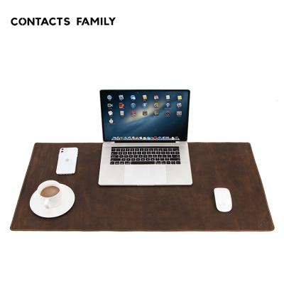 China Fashionable Office Cow Leather Mat Gaming Leather Pad Cuero Genuino FAMILY TOUCH Large Size 900x500 Custom Mousepad Custom Mouse Pad for sale