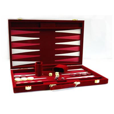 China Wholesale Promotion Travel Size High Quality Backgammon Board Game Leather Set for sale