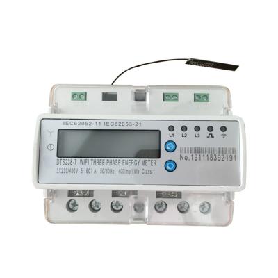 China Phone APP control WiFi energy meter din rail RS485 communication modbus KWH three-phase KWH meter DTS238-7W for sale