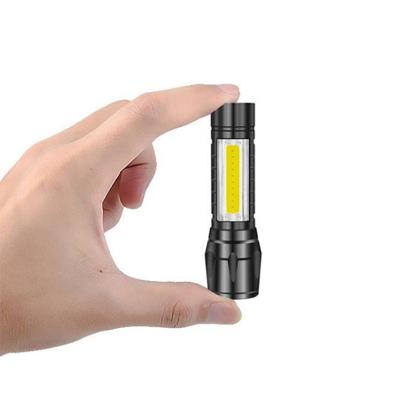 China Newest waterproof ip-5 flashlight emergency flashlight multifunctional cob side light led pocket flashlight for sale