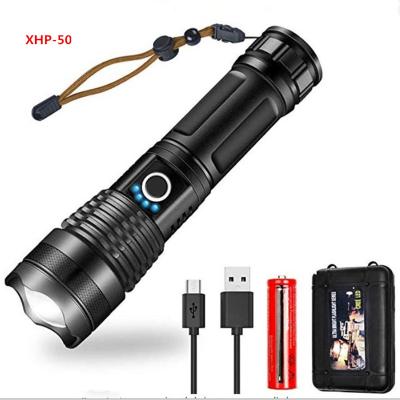 China Telescopic USB Flashlight Rechargableflashlight Long Range Emergency Zoom Range for sale