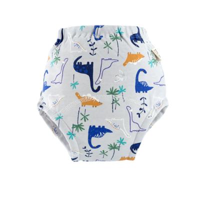 China Embroidered 9 Layers Removable and Washable Cute Waterproof Diapers Cotton Learning Pants Baby Kid Training Absorbent Diapers for sale