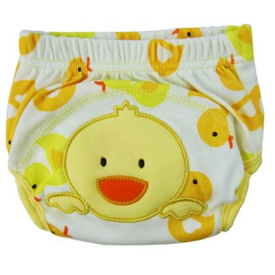 China Cute Embroidered Underwear Animal Embroidered Potty Training Elastic Baby Diaper Pants Newborn Baby Cotton Panty Soft Cloth Diaper for sale