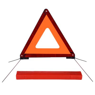 China ABS+PMMA Zhejiang Factory Rescue Tool Kit Traffic Sign Post Reflective Warning Triangle For Broken Car for sale