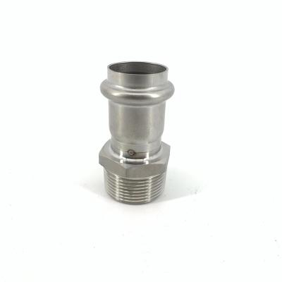 China Euronorm Grade Pipeline 316/304L Steel Pipe External Thread Sanitary Stainless Male Thread Pipe Fitting Adapter Joining Lines for sale