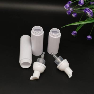 China Clear BEAUTY PACKAGING Maker Direct 200LM 60ml Cylinder Foam Plastic Bottle With Pump Sprayer Discount for sale