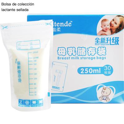 China 8oz Full Stage Customized Presterilized Breastmilk Storage Bags Bpa Free Double Zipper Seal Plastic Bags For Freezing Breastmilk for sale