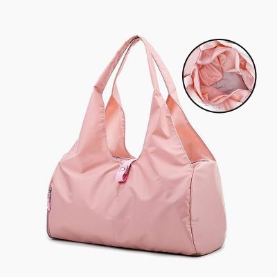 China Wholesale Waterproof Custom Duffle Bag Travel Bags Eco - Friendly Set Pink Storage Shopping Bag for sale