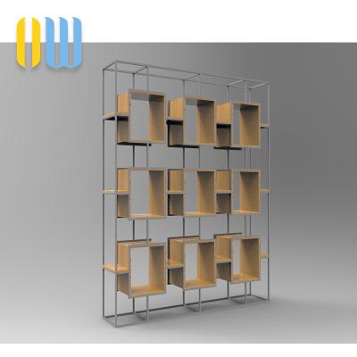 China Commercial deployment bespoke bookstore display rack symmetry design display rack for book display for sale