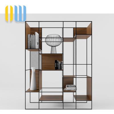 China Creative Metal Display Rack Artwork Display Store Commercial Deployment Wood Display Cabinet for sale