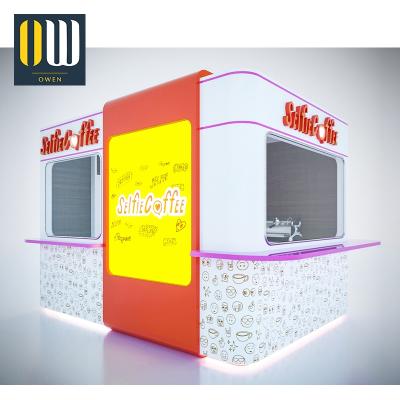 China Mobile coffee cup kiosk outdoor coffee container kiosk commercial deployment kiosk for sale for sale