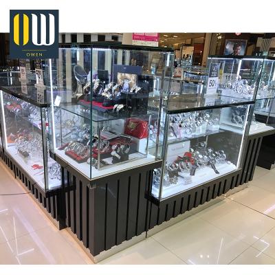 China Custom Watch Kiosk Watch Display Showcase Cabinet Commercial Deployment Kiosk Watches Mall Kiosk for sale