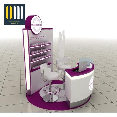 China Customization Cosmetic Kiosk Cosmetic Kiosk Mall Stand Commercial Deployment Showcase for sale