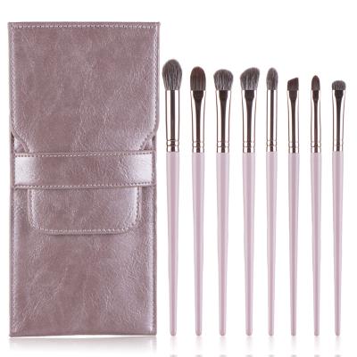 China Angular Blush Private Label Makeup Brush Set Synthetic Hair Eyeshadow Vegan Makeup Facial Brush Set 8pcs for sale