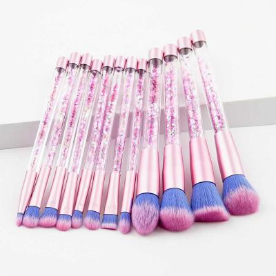 China Angular Blush New Make Up Brushes 12pcs Makeup Brush Set Glitter Makeup Brush Private Label for sale