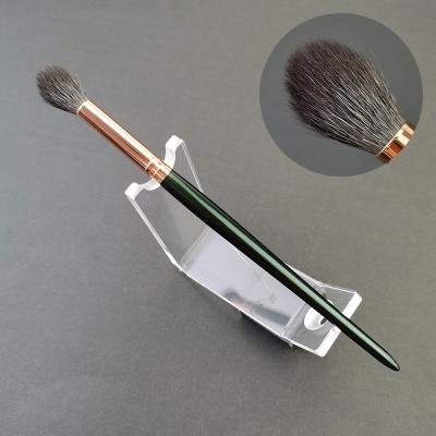 China Angular Blush High Quality Dark Green Medium Single Eyeshadow Brush Makeup Shader Eye Brush Custom Pro Label for sale