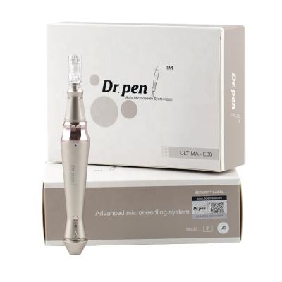 China Dr.pen E30 Anti-Puffiness Wired New Design Gold Microneedling Derma Pen Electric Dermapen Rolling Skincare Treatment for sale