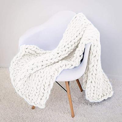 China Wholesale Winter Christmas Sale HEATHER Thick Pure Size Warm Soft Warm Color Big Size Knit Blanket Netting for sale