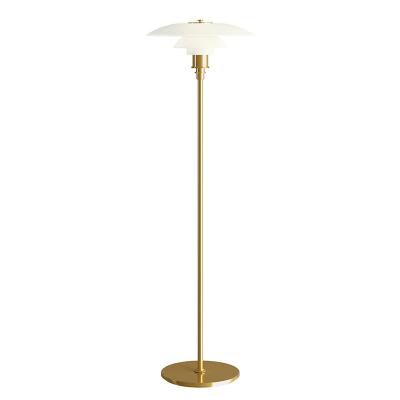 China Danish Post-modern Hotel Glass Creative Bedside Living Room Bedroom Floor Lamp Art pH Designer Vertical Lamps for sale