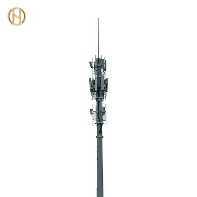 China Hot Roll Q235 Gsm Steel High Quality Galvanized Telecommunication Pole Self Supporting Tower for sale