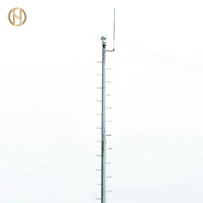 China Hot Roll Steel Galvanized Steel Q235 Monitor Pole With Sign Post Pole for sale