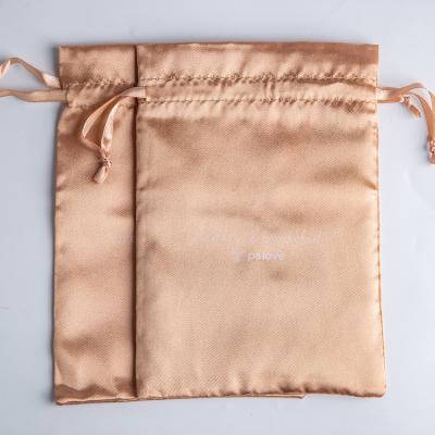 China Draw Pouch Custom Wholesale Silky Satin Gift Jewelry Satin Drawstring Bag Premium Dust Bag for sale