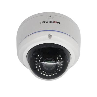 China LS VISION H.265 IR POE 8MP 4K Two Way Audio Vandalproof IP Dome Camera with Audio and SD Card Slot Optional for sale