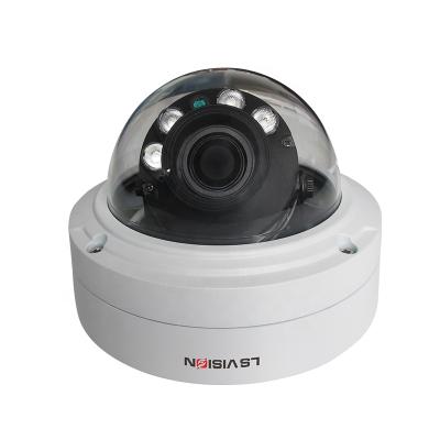 China LS VISION 5MP Motorized Zoom Outdoor P2P IP Dome Network Two Way Audio Security Camera for sale